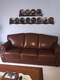ITALIAN LEATHER JAMES COGNAC SOFA