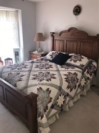 ATHENS QUEEN SIZE HEADBOARD WITH FOOTBOARD AND MATTRESS