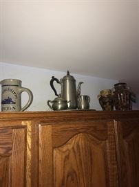 TONS OF KITCHENWARE, GLASSWARE, COOPER POTS, SILVERWARE, CHINA SETS, COOKWARE, BAKEWARE AND SMALL APPLIANCES