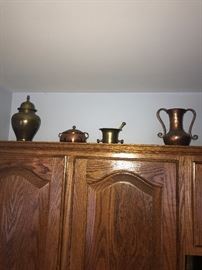 TONS OF KITCHENWARE, GLASSWARE, COOPER POTS, SILVERWARE, CHINA SETS, COOKWARE, BAKEWARE AND SMALL APPLIANCES