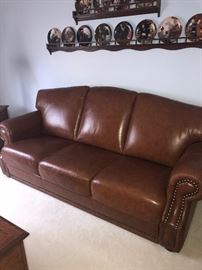 ITALIAN LEATHER JAMES COGNAC SOFA