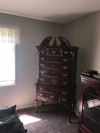 QUEEN ANNE STYLE TALL HIGHBOY DRESSER