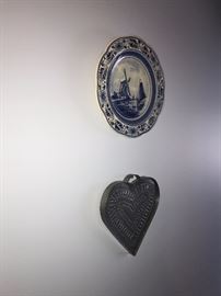 HUGE COLLECTION OF BLUE POTTERY INCLUDING DELFT BLUE POTTERY , ROYAL DELFT, BLUE DANUBE POTTERY