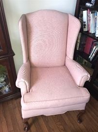 DUSTY PINK WINGBACK CHAIR-TWO AVAILABLE