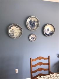 HUGE COLLECTION OF BLUE POTTERY INCLUDING DELFT BLUE POTTERY , ROYAL DELFT, BLUE DANUBE POTTERY