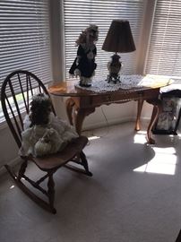 BLONDE OAK OVAL SOFA TABLE