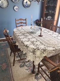 LEOPOLD STICKLEY DINING TABLE AND CHAIRS