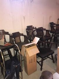 LOTS OF WOODEN CHAIRS