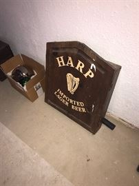 ANTIQUE HARP IMPORTED LAGER BEER DART BOARD