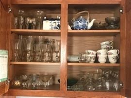 TONS OF KITCHENWARE, GLASSWARE, COOPER POTS, SILVERWARE, CHINA SETS, COOKWARE, BAKEWARE AND SMALL APPLIANCES