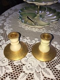 24K GOLD LEAF CANDLE HOLDERS