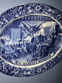 HUGE COLLECTION OF BLUE POTTERY INCLUDING DELFT BLUE POTTERY , ROYAL DELFT, BLUE DANUBE POTTERY