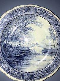 HUGE COLLECTION OF BLUE POTTERY INCLUDING DELFT BLUE POTTERY , ROYAL DELFT, BLUE DANUBE POTTERY