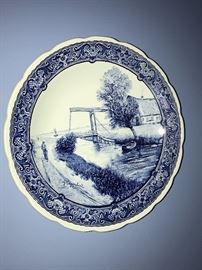 HUGE COLLECTION OF BLUE POTTERY INCLUDING DELFT BLUE POTTERY , ROYAL DELFT, BLUE DANUBE POTTERY