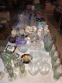TONS OF VINTAGE GLASSWARE