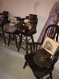 LOTS OF WOODEN CHAIRS