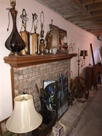 TONS OF TABLE LAMPS, FLOOR LAMPS AND CHANDELIERS