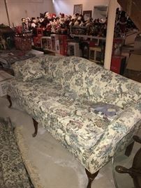 ANTIQUE FLORAL SOFA