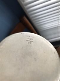 STERLING SILVER CANDLE HOLDERS / CREAM AND SUGAR BOWL WITH TRAY