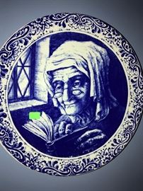 HUGE COLLECTION OF BLUE POTTERY INCLUDING DELFT BLUE POTTERY , ROYAL DELFT, BLUE DANUBE POTTERY