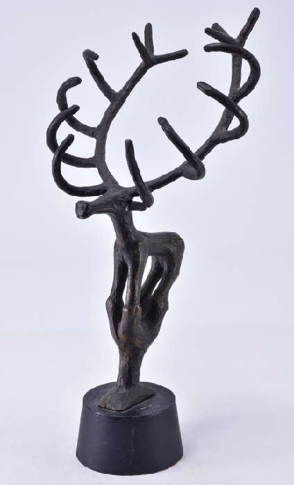 Lot 8: Haitian Stylized Elk Sculpture