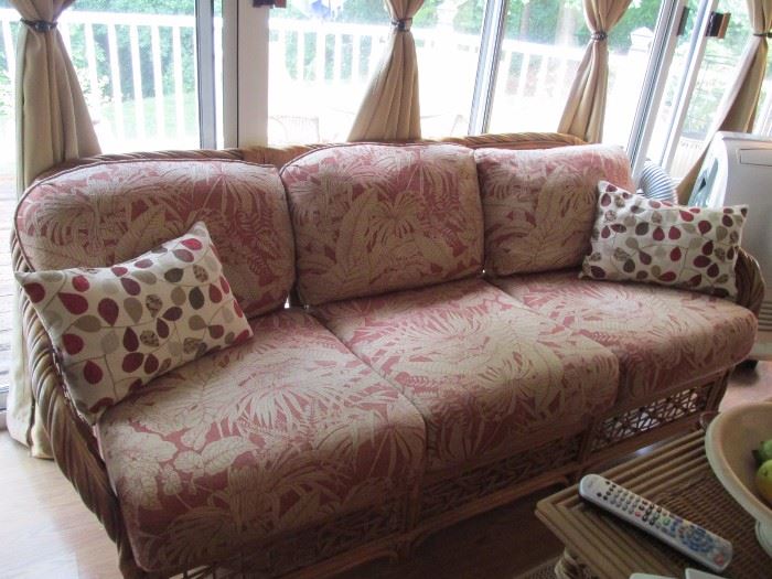 Ratan Sofa With Custom Made Cushions