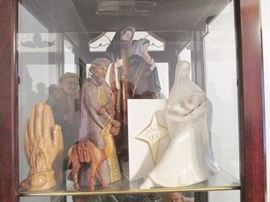 Curio Cabinet Plus Collection of Knomes