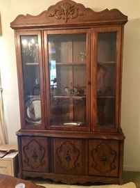 French fruitwood china cabinet