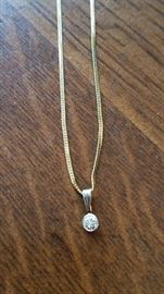 14K gold chain and pendant