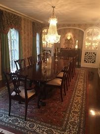 Stunning High End Antique Dining room Set for 12, A Must See!!!!