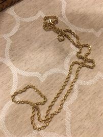 heavy 14k gold mens necklace