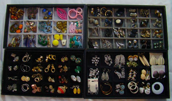 Lots of Vintage Clips and Pierced Earrings