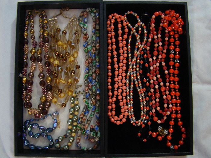 Lots of Glass Bead Necklaces