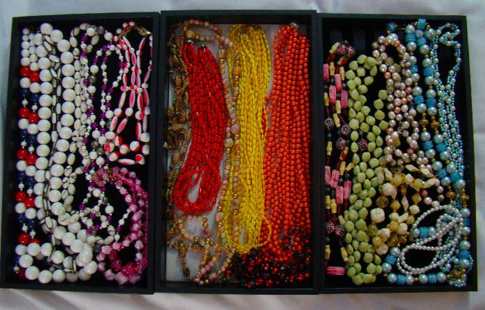 Lots of Necklaces Plastic Beads