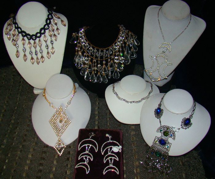 Vintage Costume Jewelry Rhinestone and Crystal