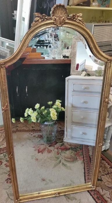 Lovely Tall Goldleaf Mirror