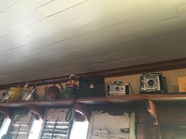 Cool Vintage Cameras & 
    VIntage Albums, etc