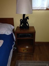 Pair of Horse Lamps, Pair of Side Tables