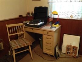 Desk, Chair, Typewriter
