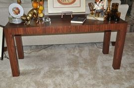 Walnut sofa table 60Wx 27.5H x 22D