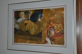 "La Regard Du Futur" from suite LE MIRACLE QUOTIDIEN.  1994 Artist Proof by Alaro Sunol Munoz-Ramos (ALVAR) with COA. 44 x 32.5