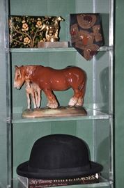 More horse paraphernalia including a rare Royal Dalton horse figurine 