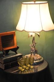 Antique Silver Plate lamp from Kittinger with marble base.  Circa 1886