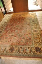 Wonderful 100% wool area rug hand made 9'2" x 6'7"