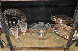 Wonderful vintage etched crystal