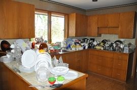 Lovely Kitchen filled with everything you need for cooking and serving!
