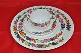 Stunning like new Porcelaine de Paris Limoges France 4 piece china, "The Four Seasons" complete service for 12