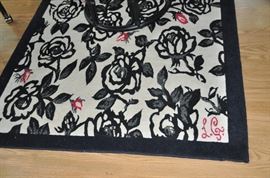 Custom Rug.  "Canvas Rose" by Christopher Sharp