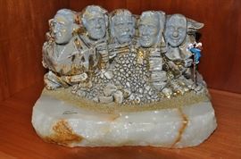 "Mount Rushmore with Bozo the Clown" by Ron Lee.  1986.  6"H x 7"D