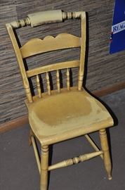 Set of three vintage spindle chairs
